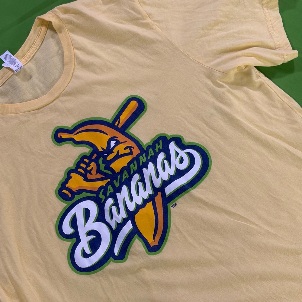 Savannah Bananas T-Shirt Mens XL Yellow Baseball Banana Ball Merch Team Logo Tee